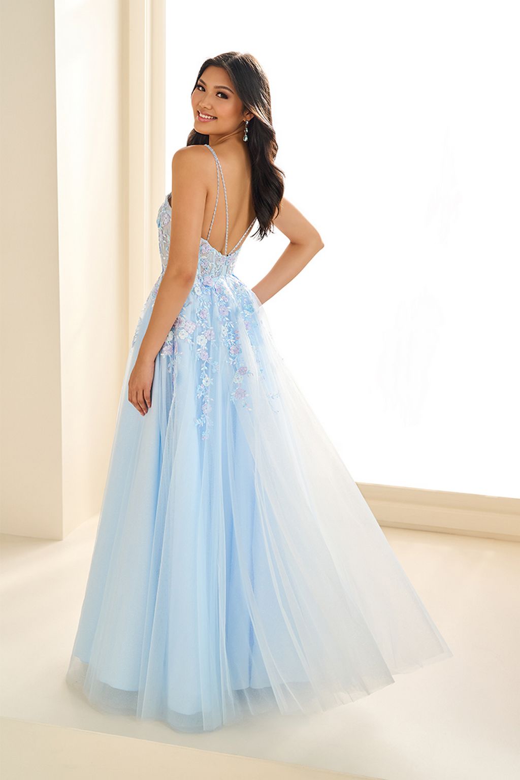 Prom Dresses Long Formal Glitter A Line Prom Dress Light Blue