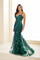 Prom Dresses Long Mermaid Gown Formal Sequin Glitter Prom Dress Emerald