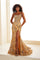 Prom Dresses Sequin Mermaid Long Formal Sparkle Prom Dress Gold