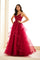 Prom Dresses Beaded Long Prom A Line Formal Evening Dress Wine