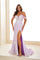 Prom Dresses Sequin Long Slit Gown Formal Mermaid Prom Dress Lilac