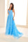 Prom Dresses Long Floral A Line Formal Prom Dress  Bluebell