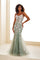Prom Dresses Floral Sequin Long Formal Glitter Prom Dress Dk Sage/ Multi