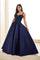 Prom Dresses Ball Gown Lace Long Formal Sequin Prom Dress Navy Blue