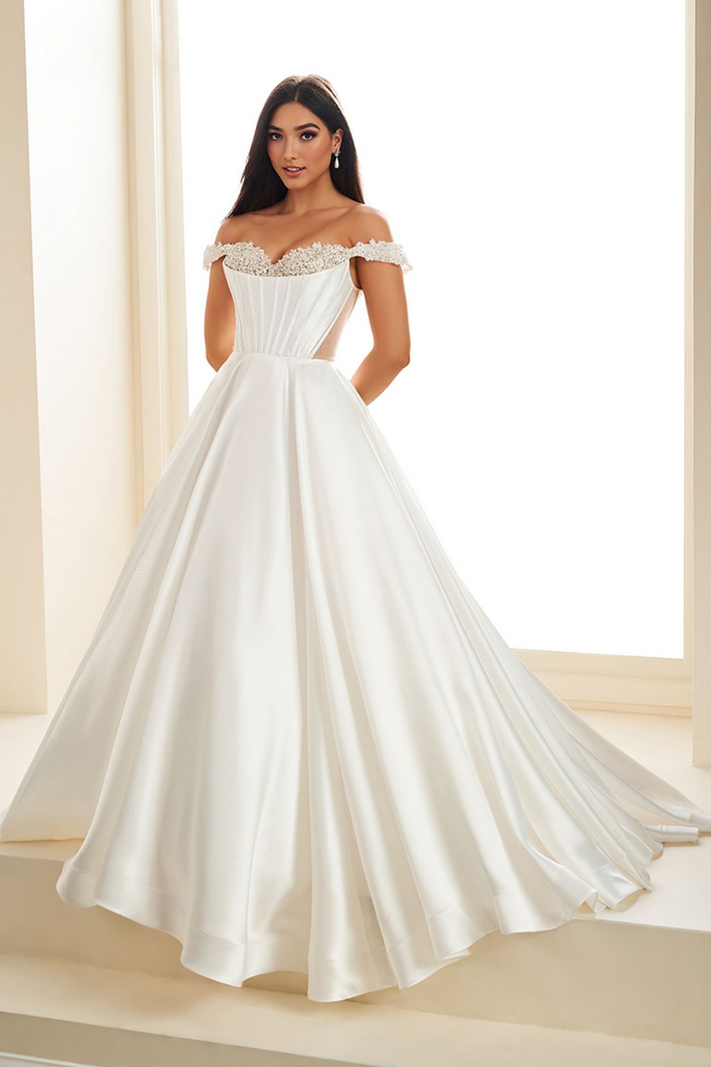Ellie Wilde EW36100 Ball Gown Long Formal Beaded Prom Dress