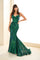 Prom Dresses Sequin Gown Long Mermaid Formal Evening Dress  Emerald