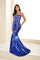 Prom Dresses Long Fit Formal Stone Accent Prom Dress  Royal/Multi