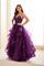 Prom Dresses Long Glitter Ball Gown Formal Prom Dress Dark Plum