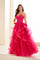 Prom Dresses Long Glitter Ball Gown Formal Prom Dress Fuchsia