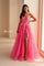 Prom Dresses Long A Line Side Pocket Slit Formal Sequin Prom Dress Barbie Pink