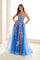 Prom Dresses Long A Line Side Pocket Slit Formal Sequin Prom Dress Blue Moon