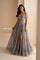 Prom Dresses A Line Long Formal Corset Prom Dress Slate/Multi