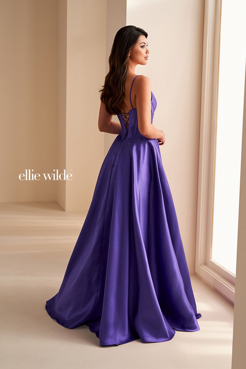 Prom Dresses Prom Ball Gown Long Formal Slit Evening Dress Purple