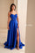 Prom Dresses A Line Long Slit Evening Formal Prom Dress Royal Blue