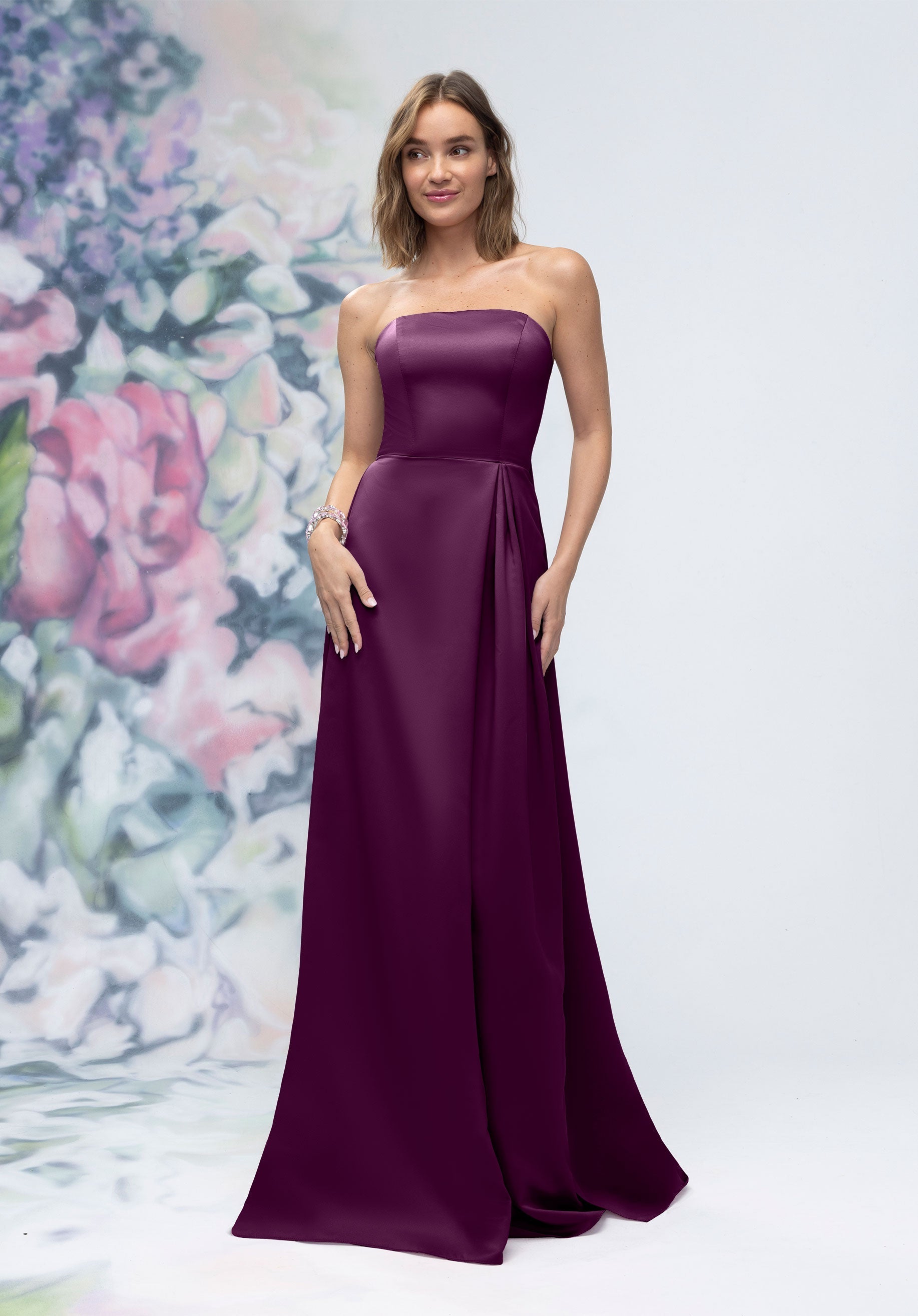Formal Dresses Formal Evening Long Dress Eggplant-Satin-3030014-Pleated