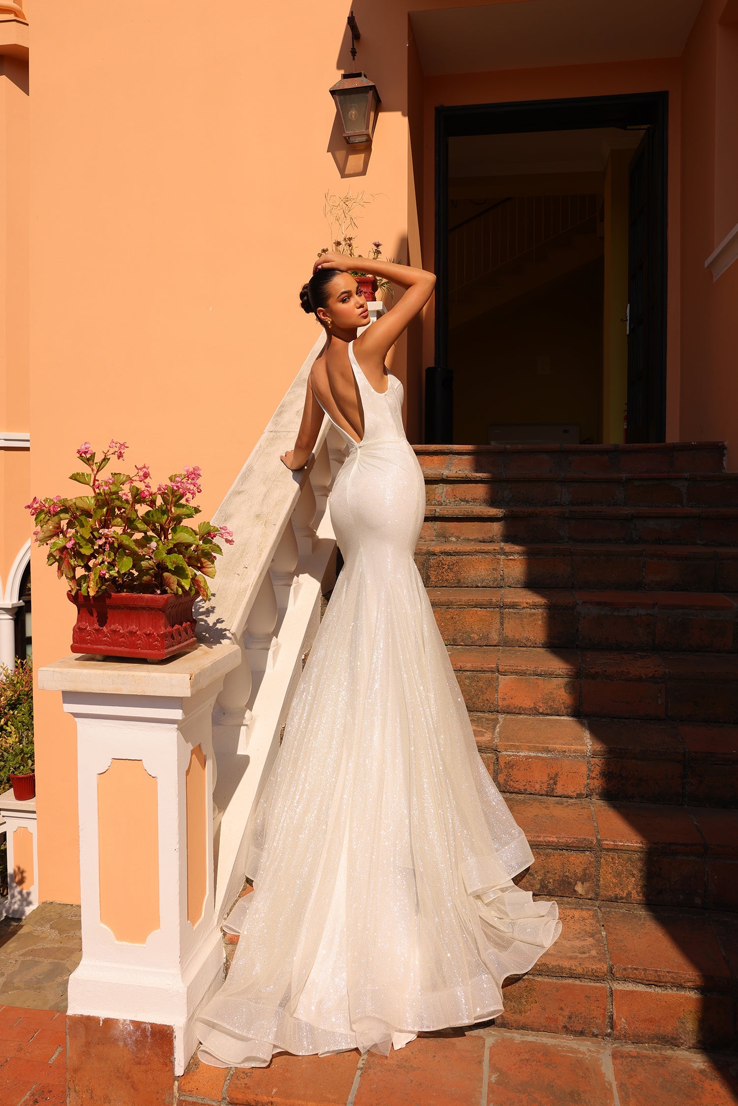 Wedding Dresses Long Mermaid Corset Wedding Dress Amarra 88211 Ivory