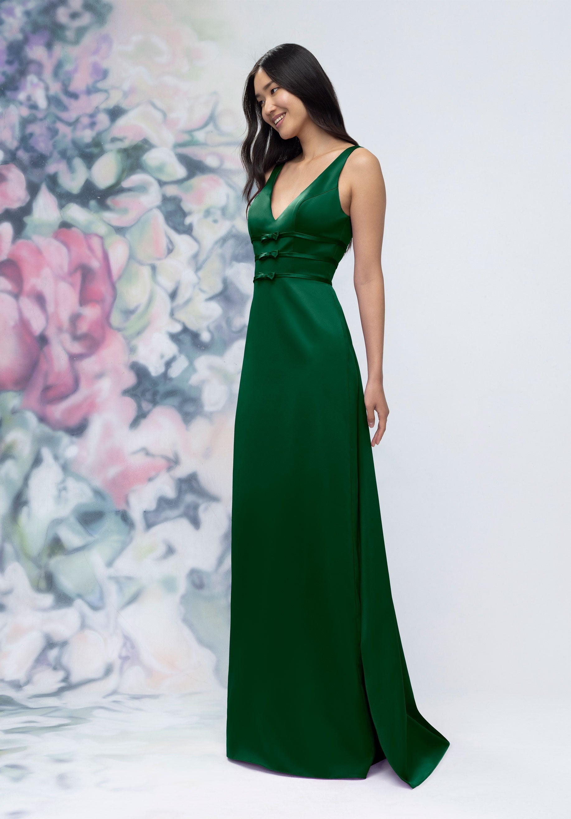 Formal Dresses Formal Slit Long Dress Emerald-Satin-3030013-Train