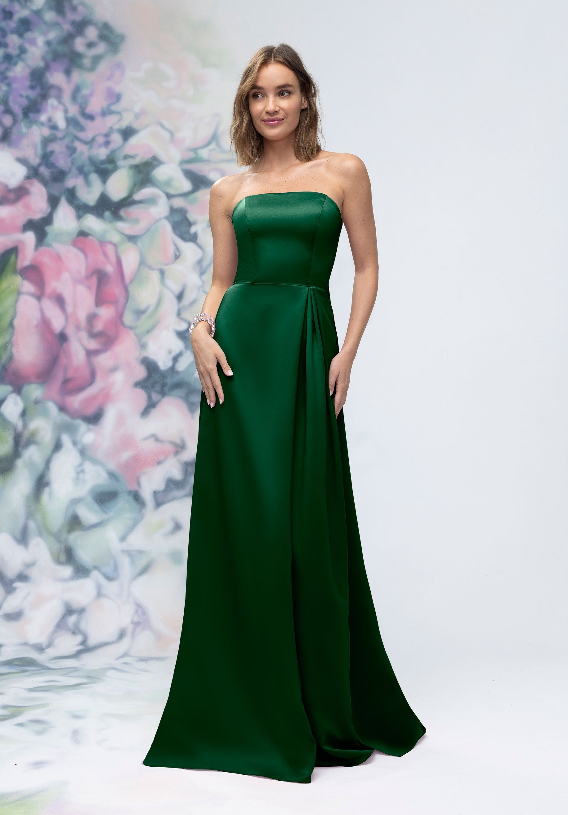 Formal Dresses Formal Evening Long Dress Emerald-Satin-3030014-Pleated