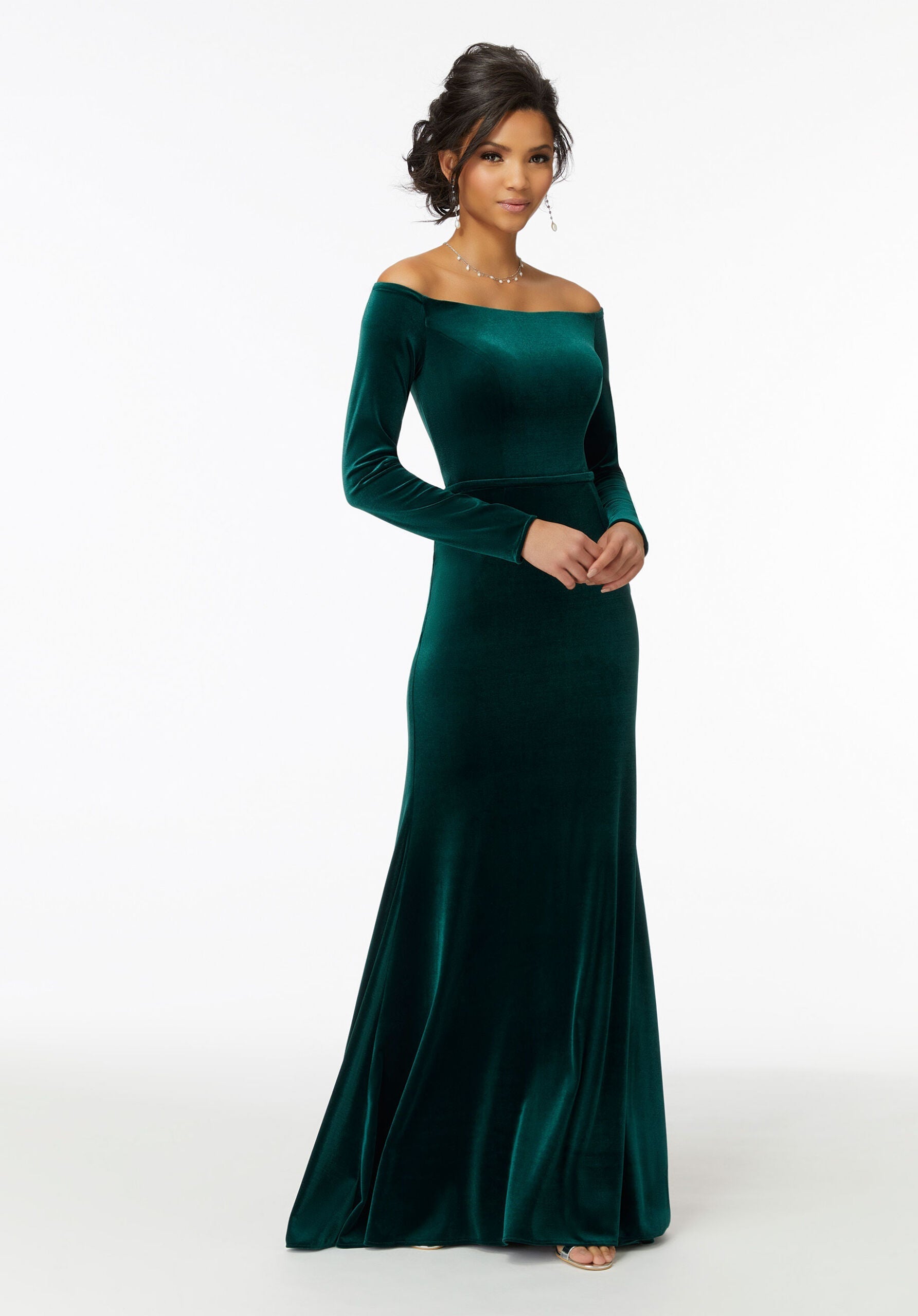 Velvet Prom Dresses Emerald Green Velvet Off-the-Shoulder Mermaid Evening Gown FancyVestido Velvet Prom Dresses Emerald Green Velvet Off-the-Shoulder Mermaid Evening Gown FancyVestido