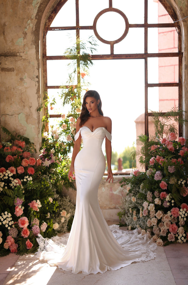 Lace Long Wedding Mermaid Dress Amarra 89129