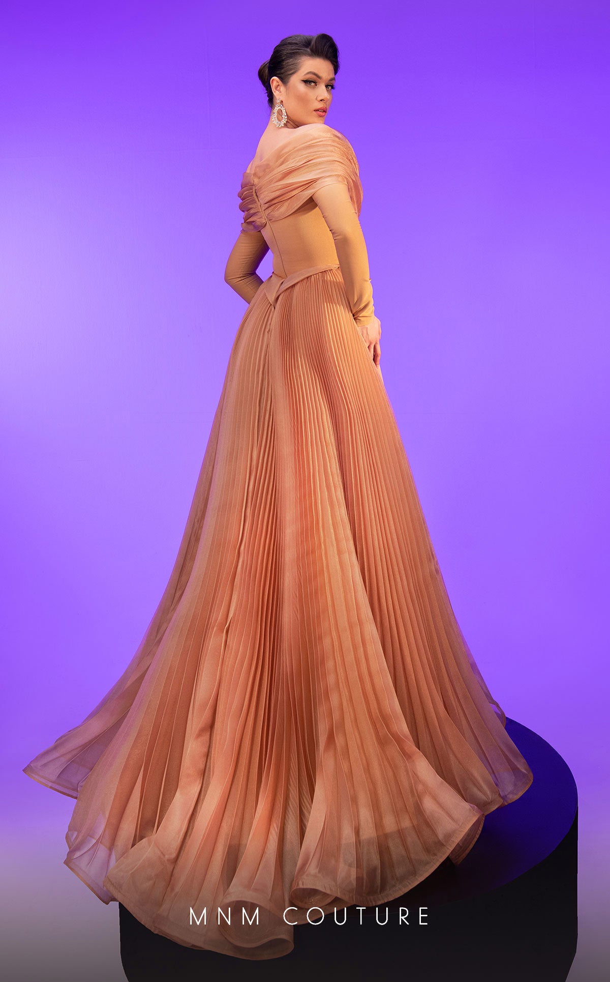 Off-the-Shoulder Floor-Length Tulle Formal Mermaid MNM Couture F02800
