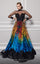Formal Dresses Long Sleeve Formal Printed A Line Evening Dress Black