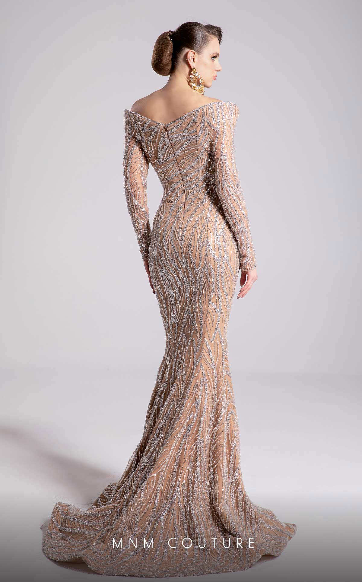 Formal Dresses Long Formal Prom Sequin Mermaid Dress MNM Couture F02900 Silver
