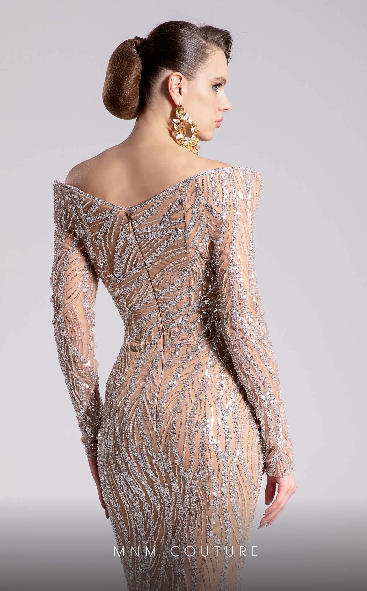 Formal Dresses Long Formal Prom Sequin Mermaid Dress MNM Couture F02900 Silver