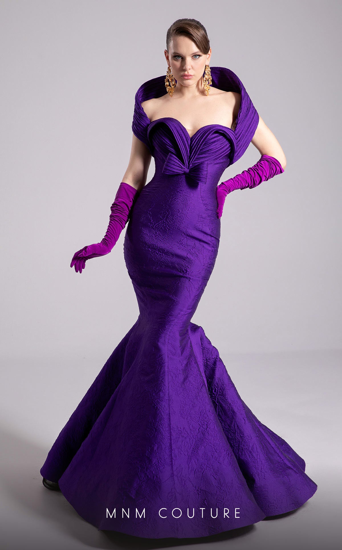 Prom Dresses Mermaid Pleated Formal Long Prom Dress Purple