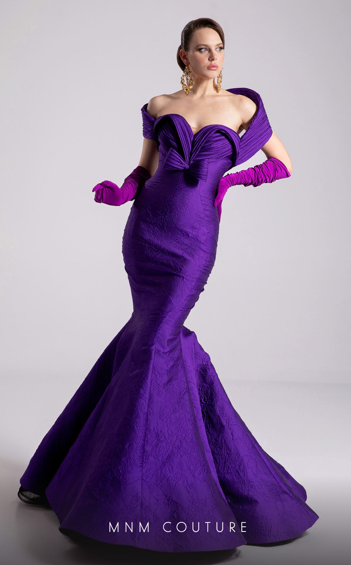 Prom Dresses Mermaid Pleated Formal Long Prom Dress Purple