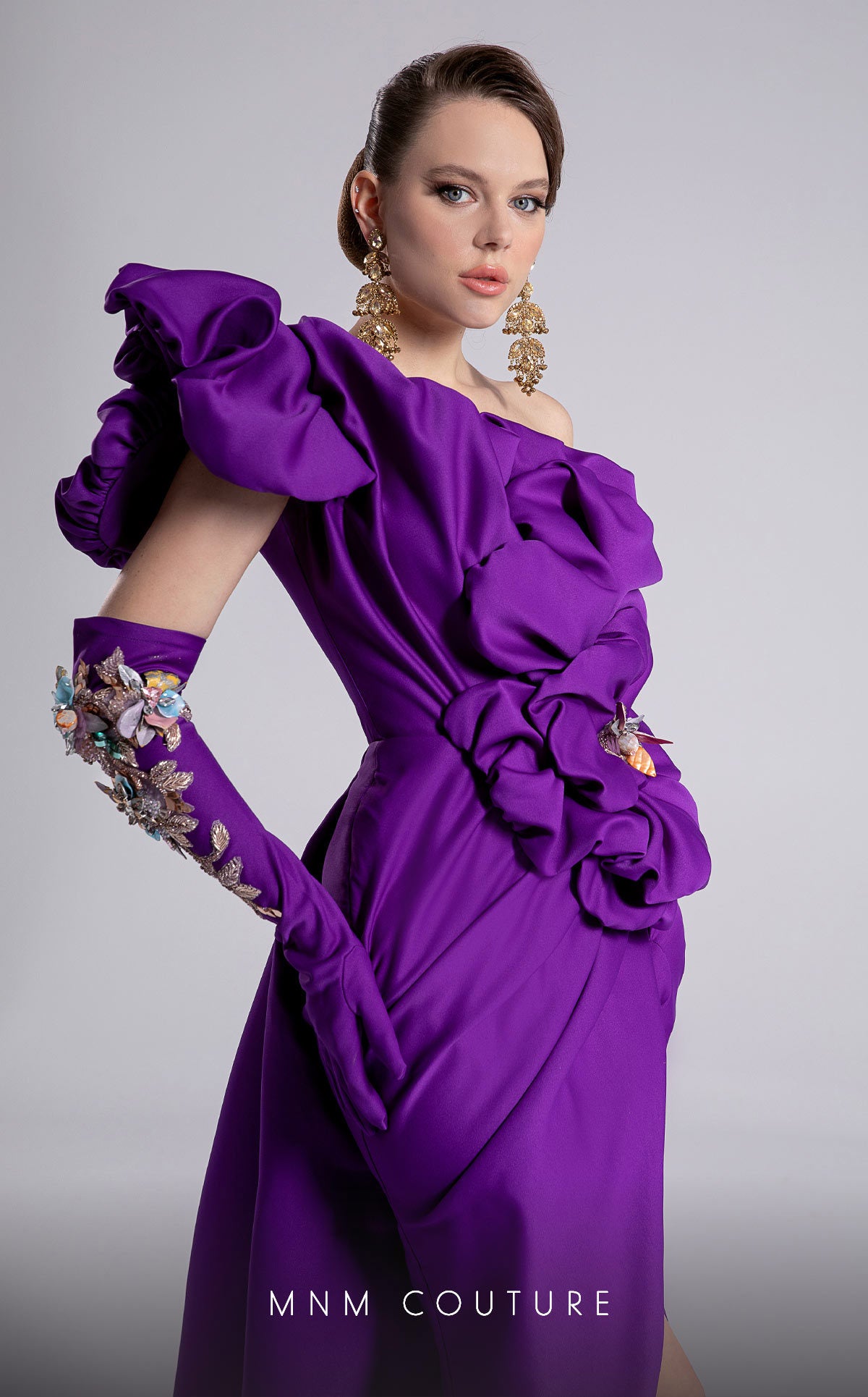 Prom Dresses Fitted Beaded Formal Long Prom Dress Purple