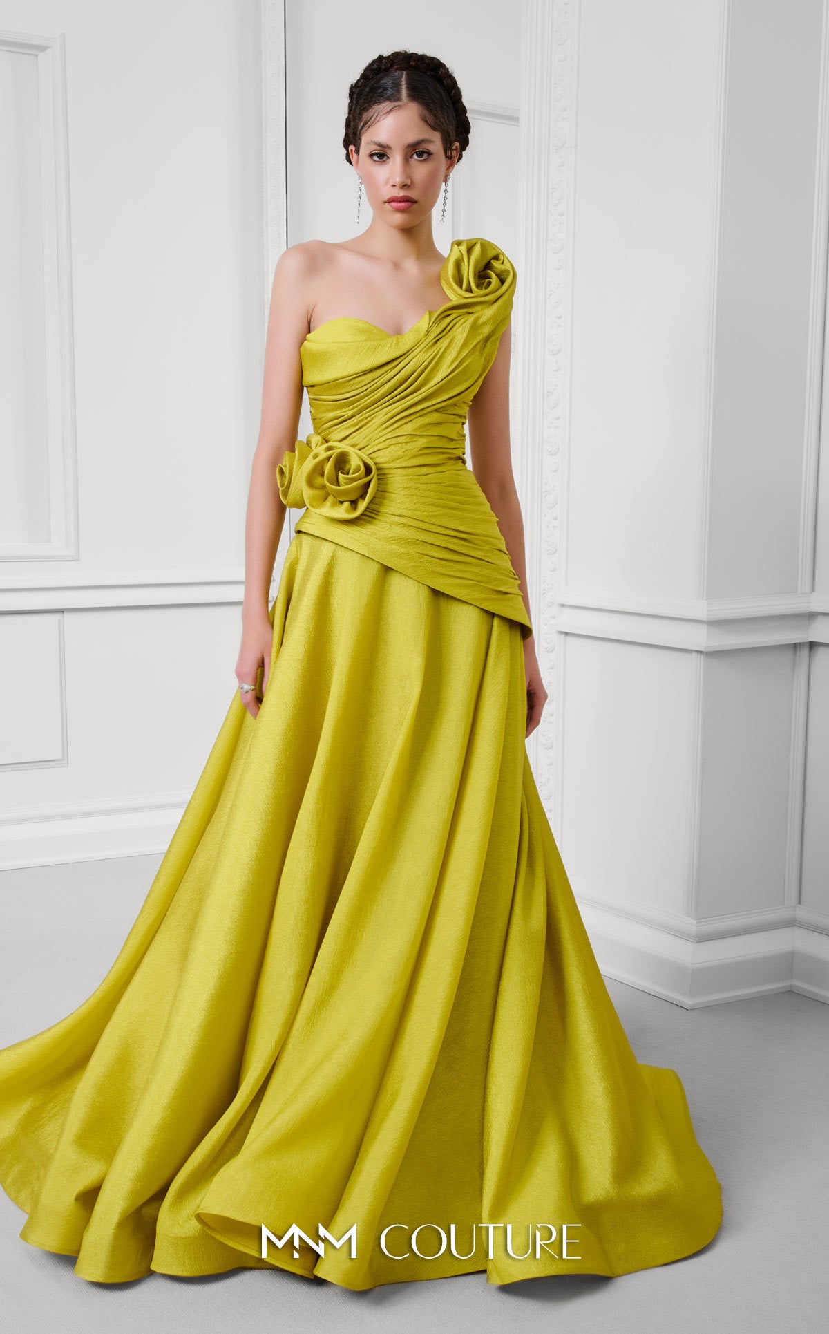Formal Dresses A Line Floral Formal Long Prom Dress Olive