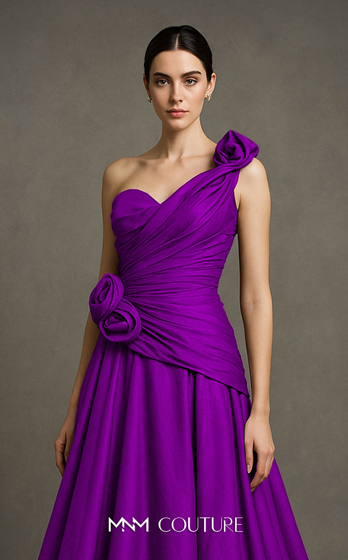 Formal Dresses A Line Floral Formal Long Prom Dress Purple
