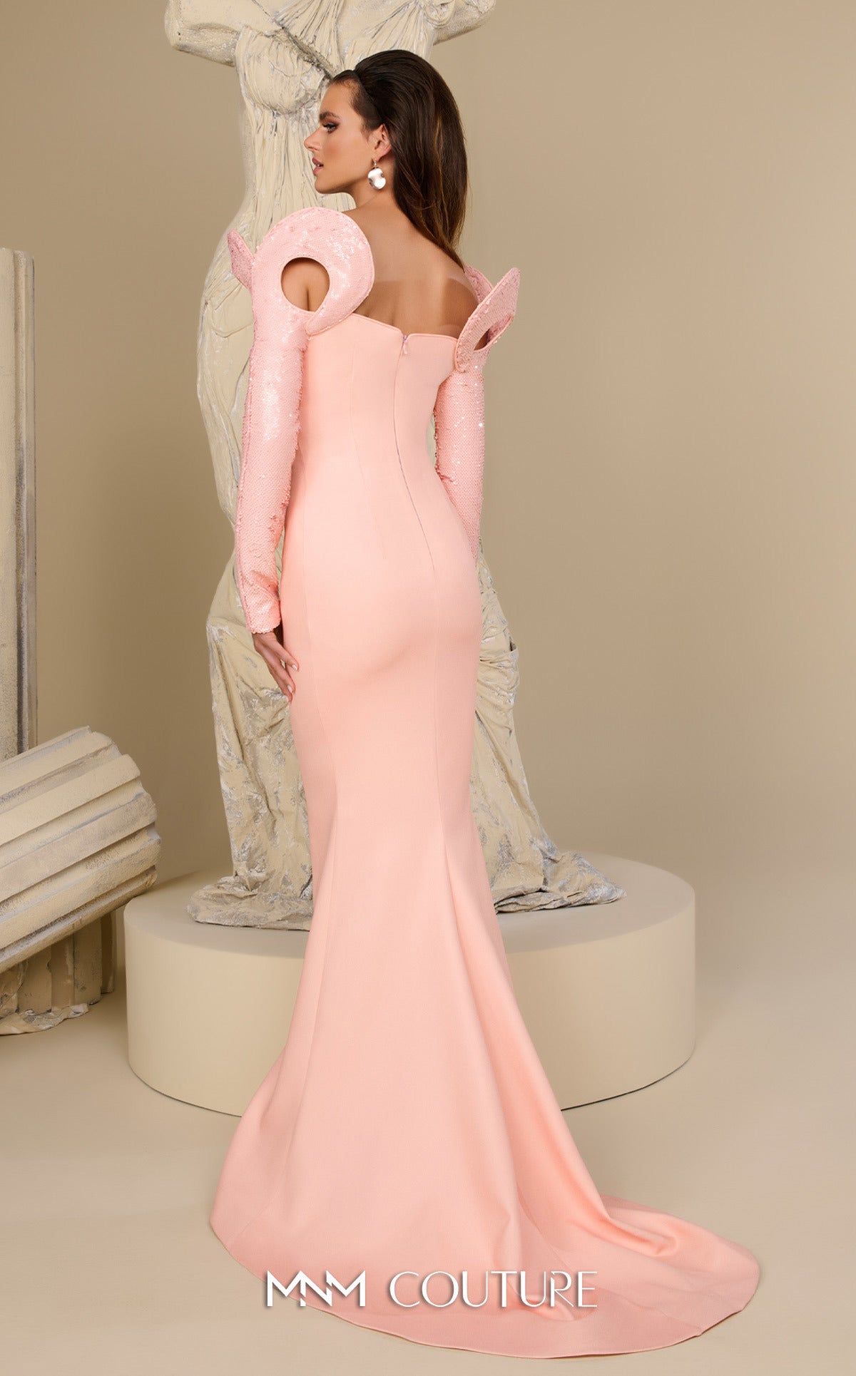 Formal Dresses Long Formal Fitted Sequin Dress MNM Couture F02942 Pink