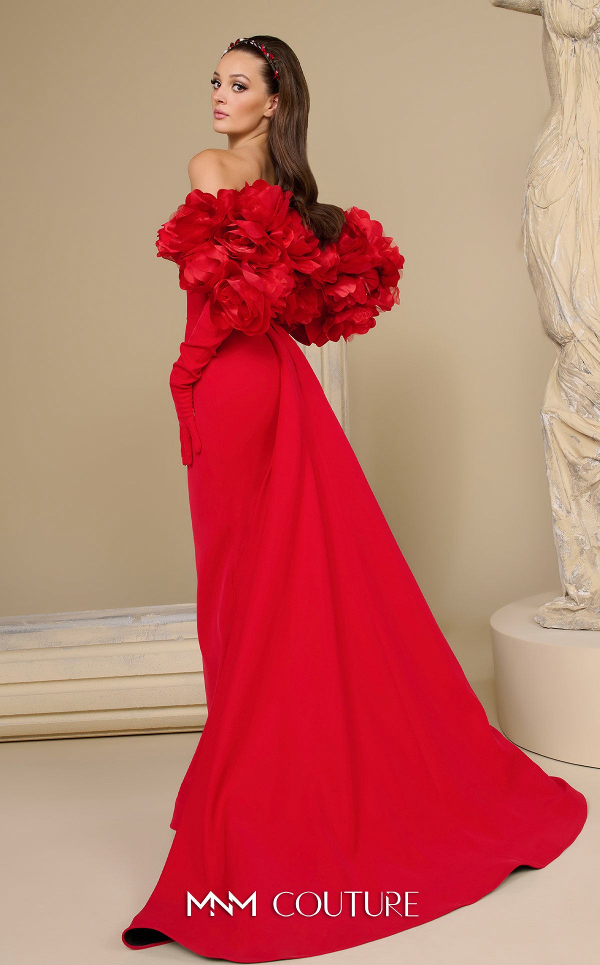 Formal Dresses Fitted Evening Long Formal Mother of the Bride Dress MNM Couture F02944 Red