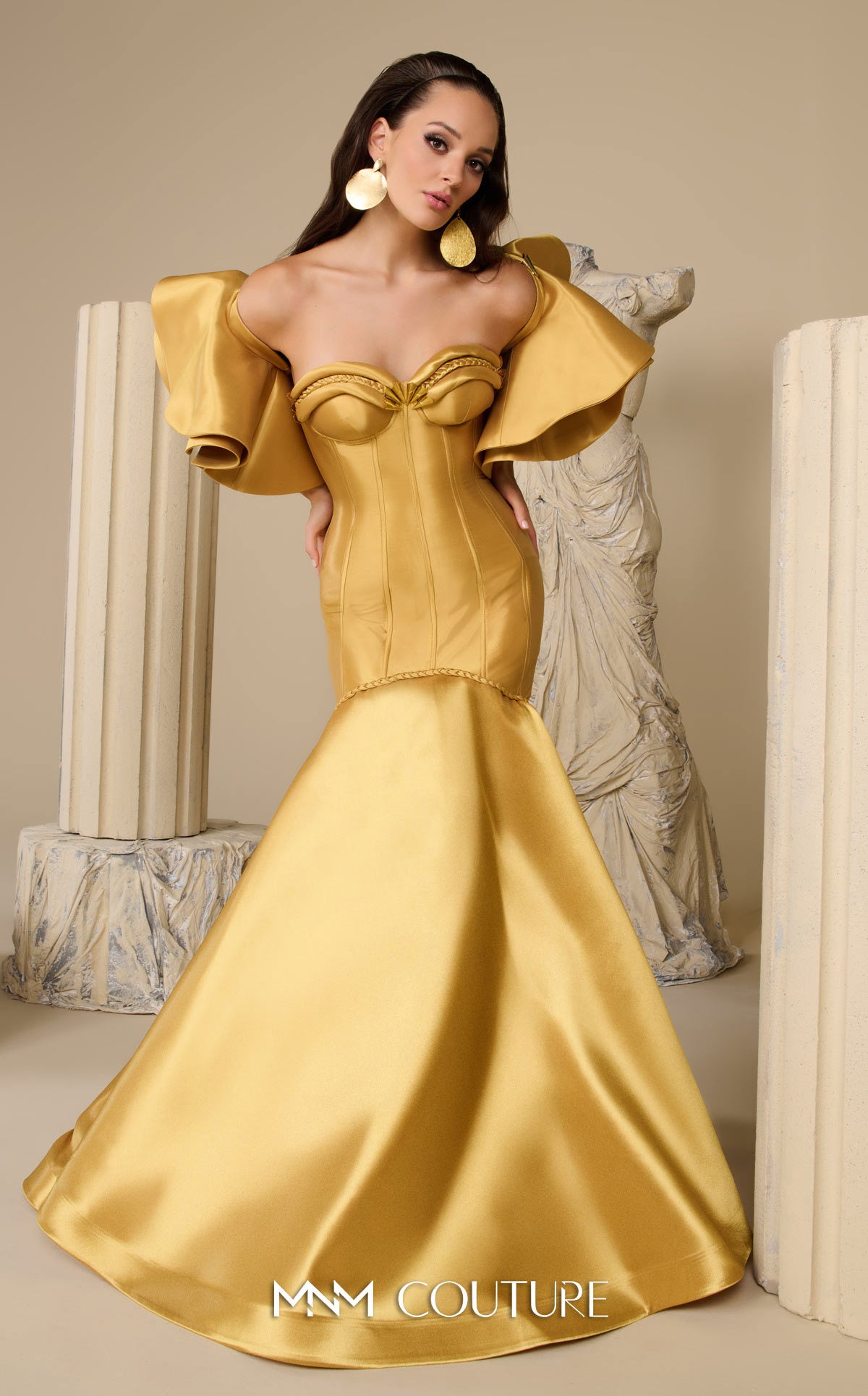Sweetheart Floor-Length Satin Occasion Mermaid MNM Couture F02951