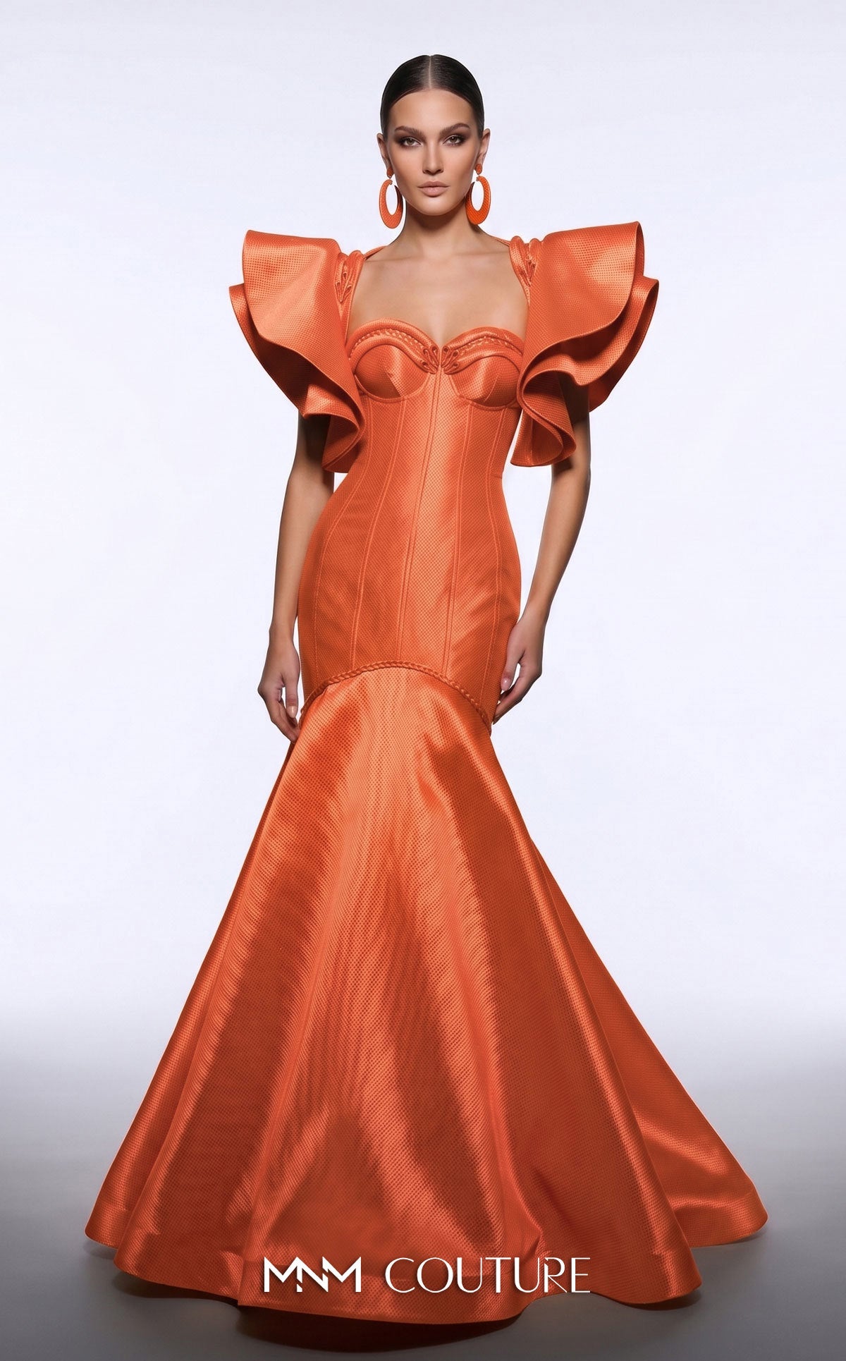 Sweetheart Floor-Length Satin Occasion Mermaid MNM Couture F02951