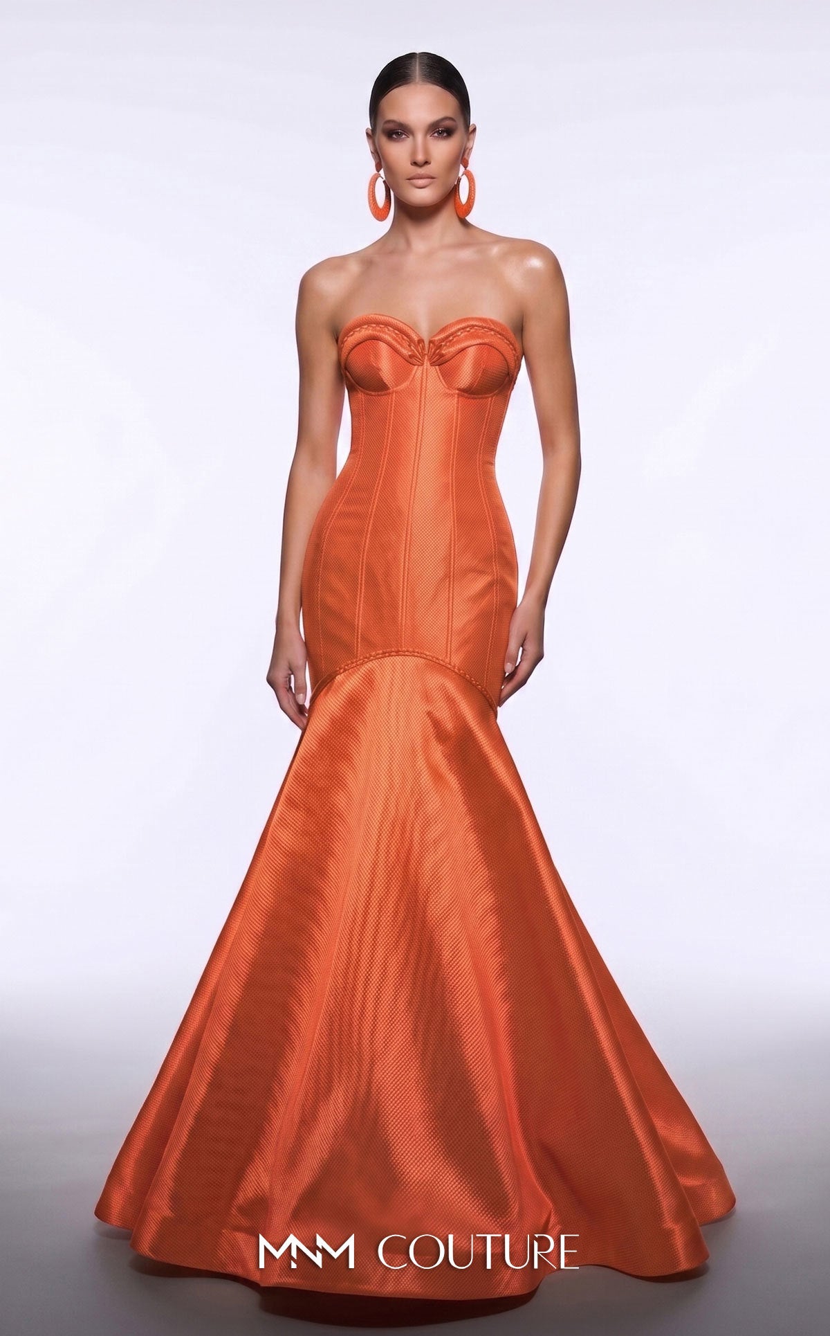 Sweetheart Floor-Length Satin Occasion Mermaid MNM Couture F02951