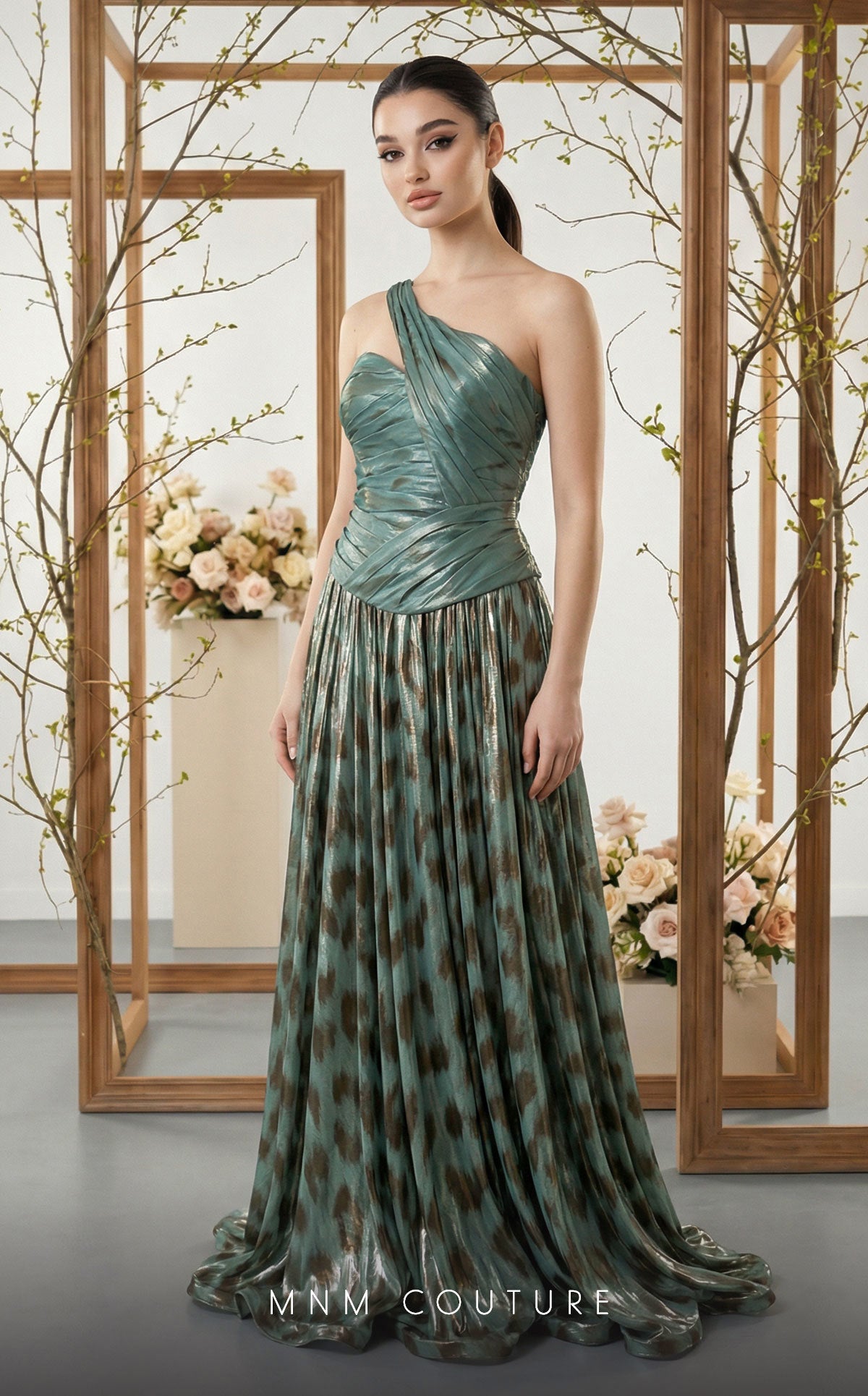 Prom Dresses Long A Line Pleated Formal Prom Dress MNM Couture F02953A Mint