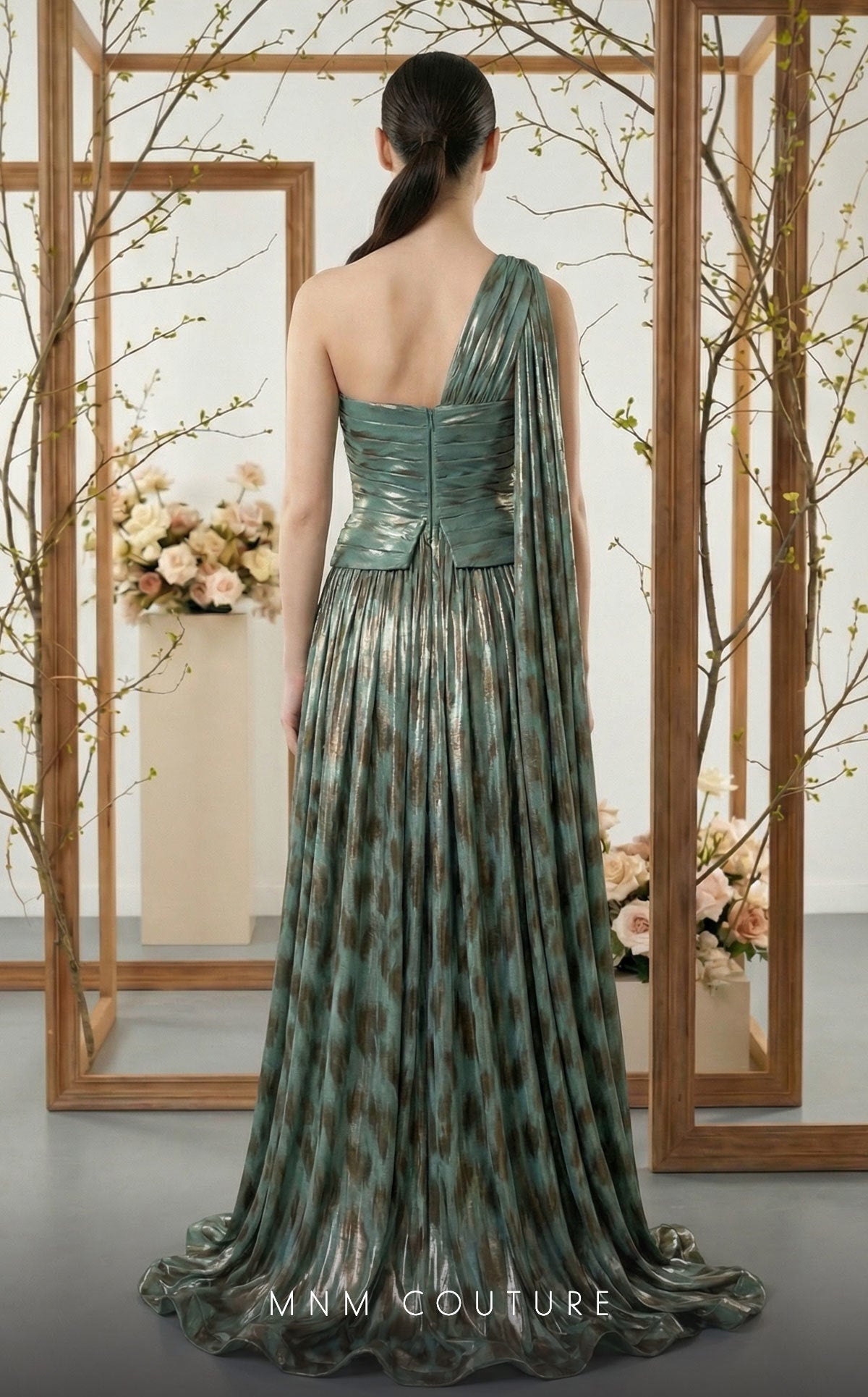 Prom Dresses Long A Line Pleated Formal Prom Dress MNM Couture F02953A Mint