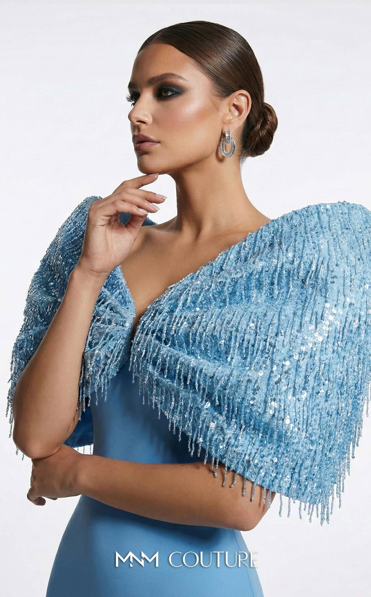 Off-the-Shoulder Floor-Length Satin Occasion Mermaid MNM Couture F03012