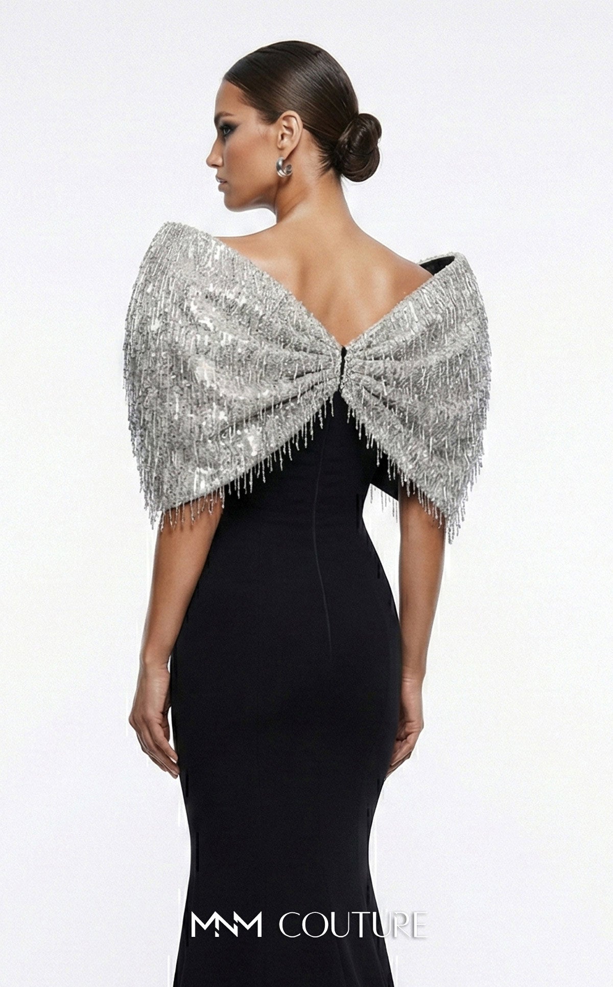 Off-the-Shoulder Floor-Length Satin Occasion Mermaid MNM Couture F03012