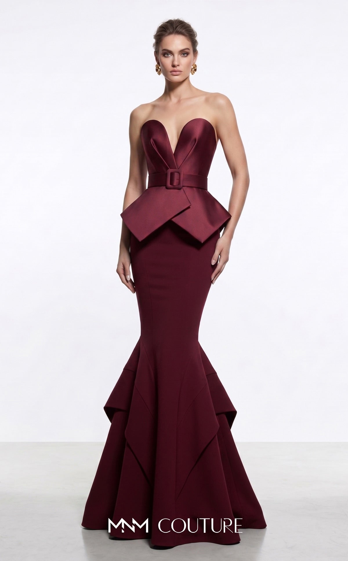 mermaid trumpet bridesmaid dresses Strapless Mikado Mermaid Formal Dress MNM Couture F03035A – The Dress Outlet