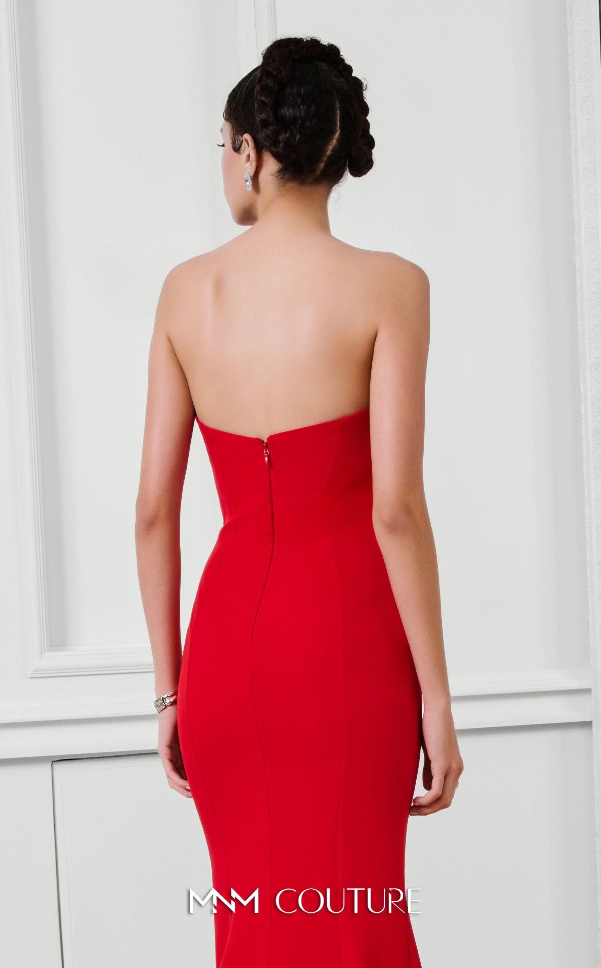 Prom Dresses Beaded Fitted Formal Long Prom Dress Red