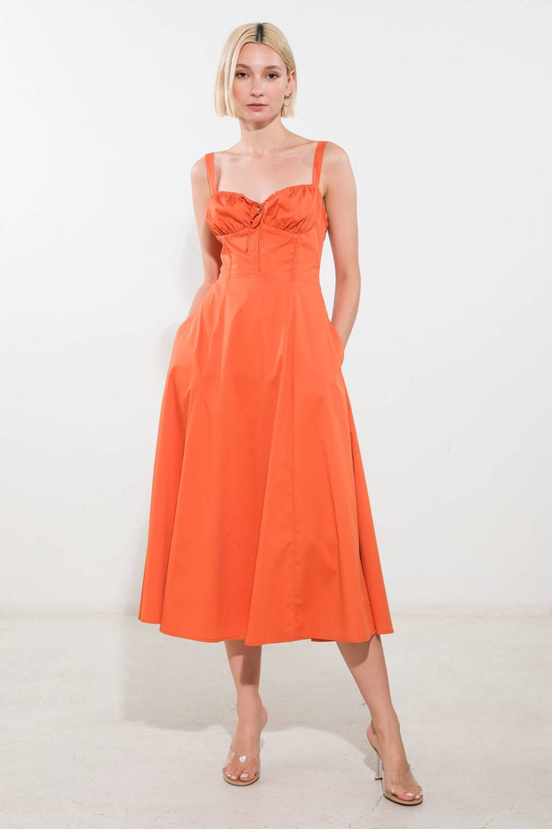 Cocktail Dresses Formal Cocktail Midi Dress Flying Tomato FD1169 Orange