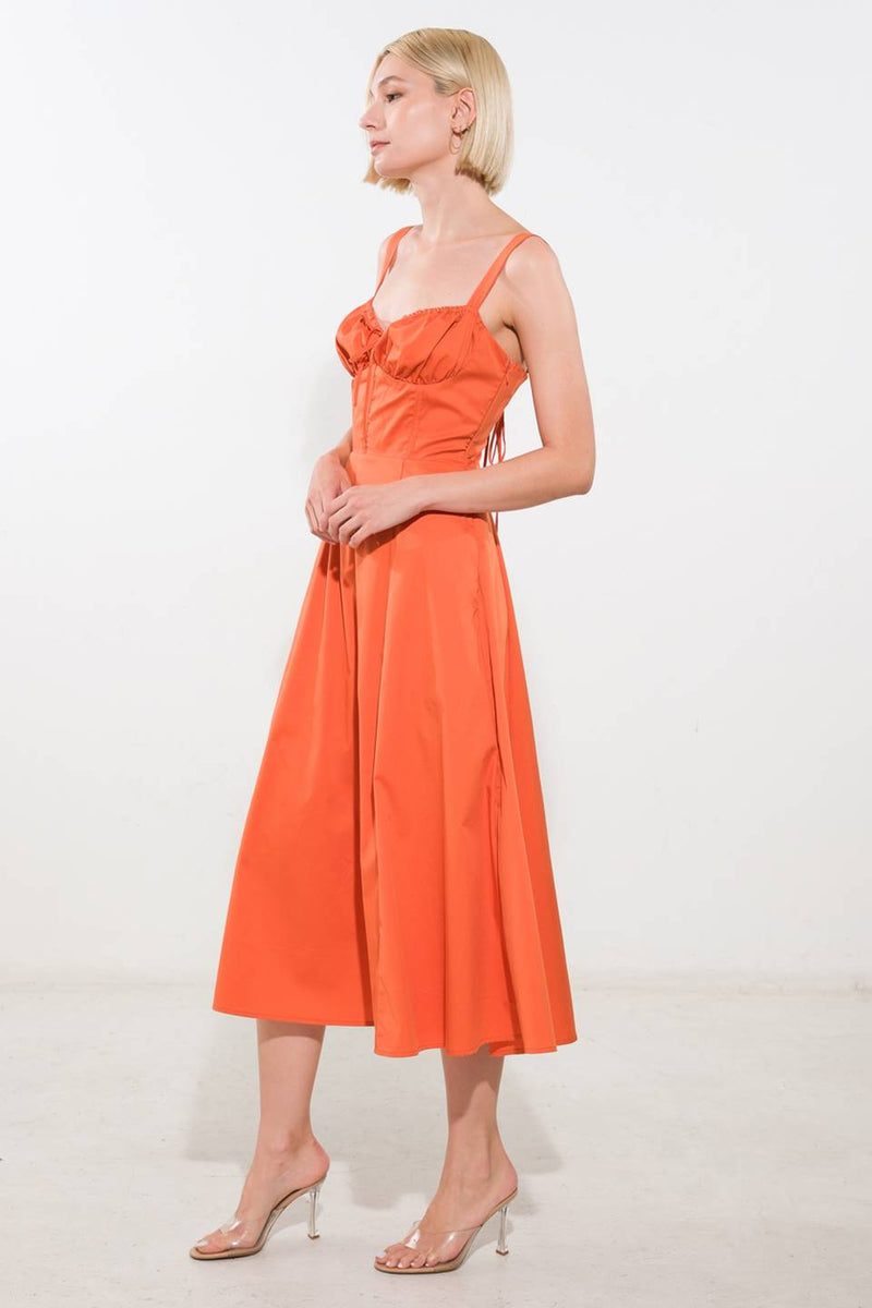 Cocktail Dresses Formal Cocktail Midi Dress Flying Tomato FD1169 Orange