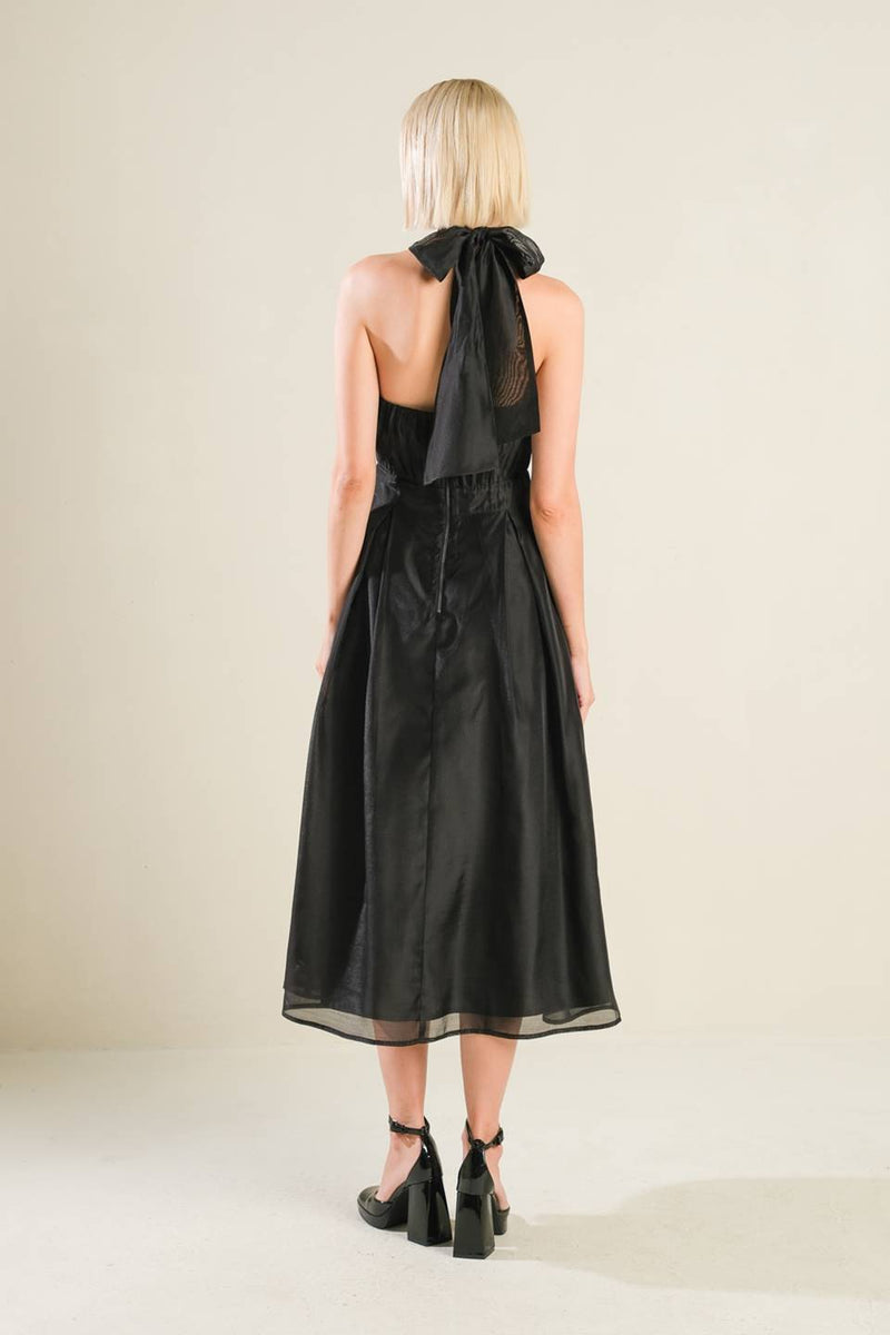 Cocktail Dresses Midi Pleated A Line Cocktail Formal Dress Flying Tomato FD1235 Black