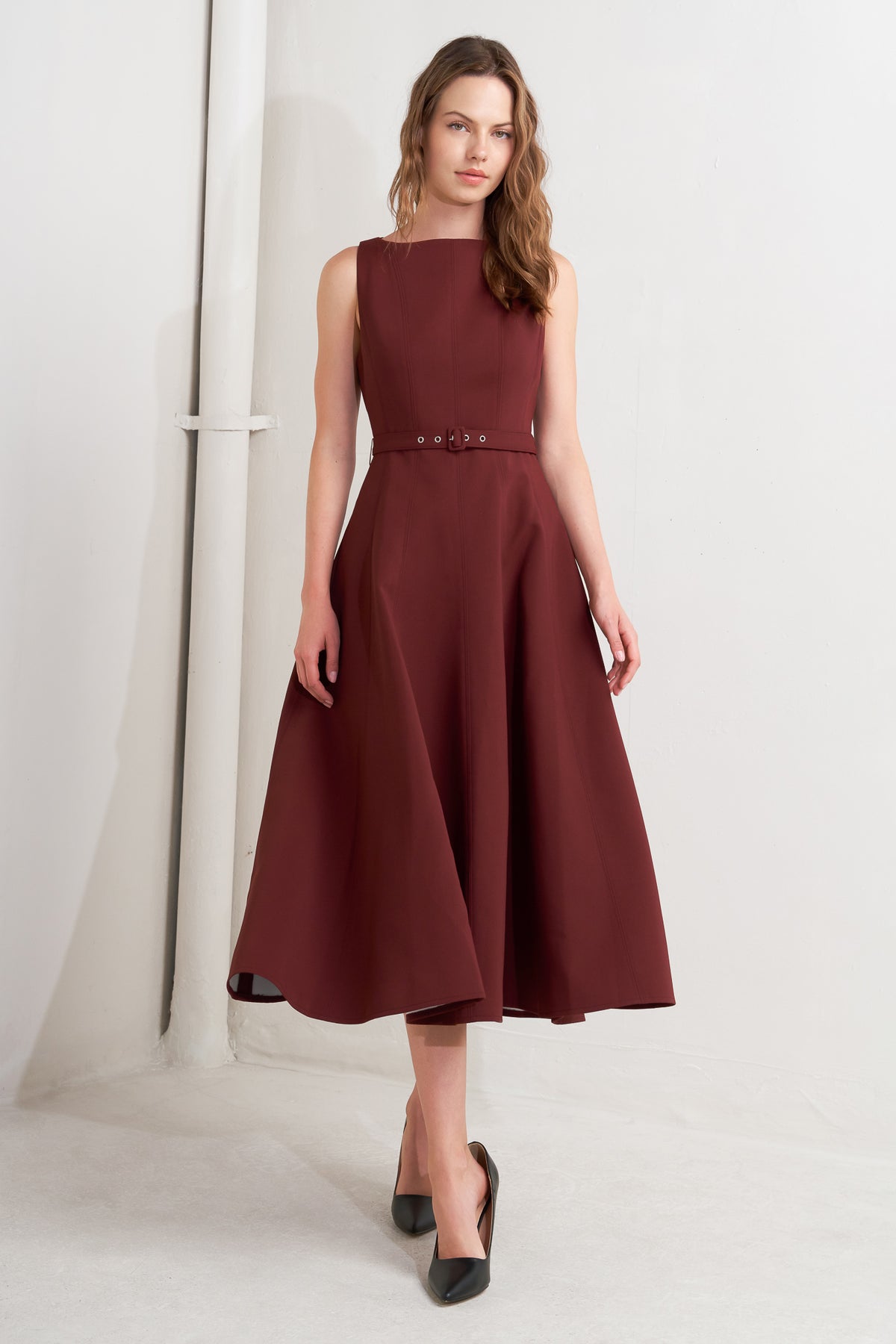 Cocktail Dresses Midi Short A Line Cocktail Dress Flying Tomato FD1237 Wine