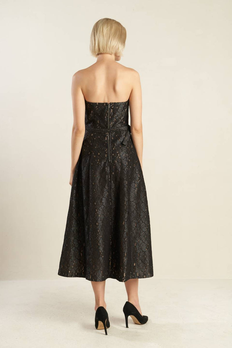 Cocktail Dresses Midi Lace A Line Formal Cocktail Dress Flying Tomato FD1310 Black