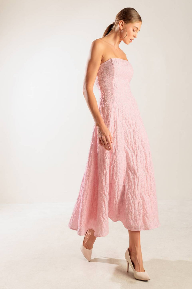Cocktail Dresses A Line Cocktail Tea Length Dress Flying Tomato FD1450 Light Pink